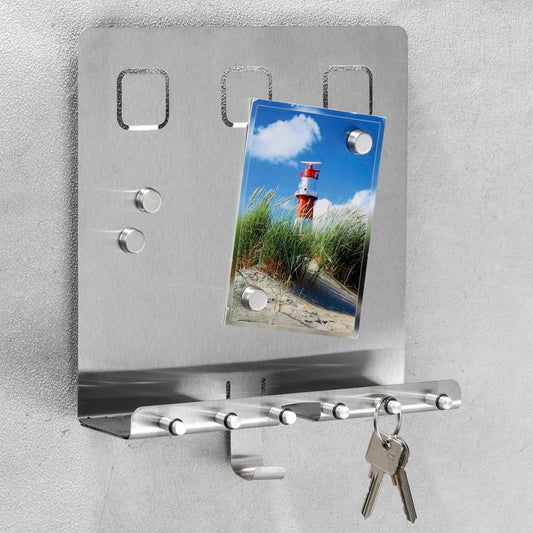 hi-key-holder-memo-board-silver-28-5x25x8-cm At Willow and Wine