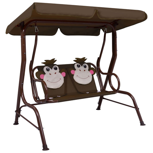 kids-swing-bench-brown-115x75x110-cm-fabric-917469 At Willow and Wine