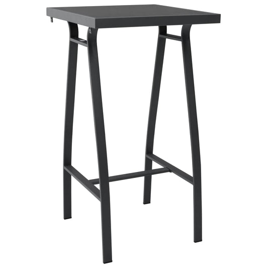 vidaXL Garden Bar Table Black 60x60x110 cm Tempered Glass