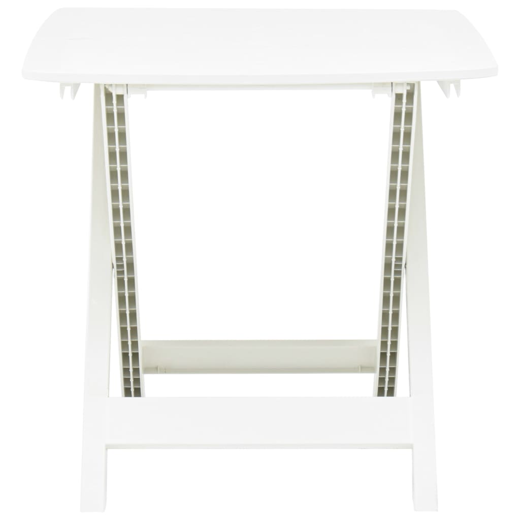 vidaXL Folding Garden Table White 79x72x70 cm Plastic