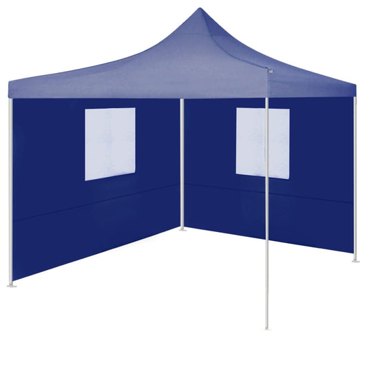 Professional Folding Party Tent with 2 Sidewalls 2x2 m Steel Blue at Willow and Wine!