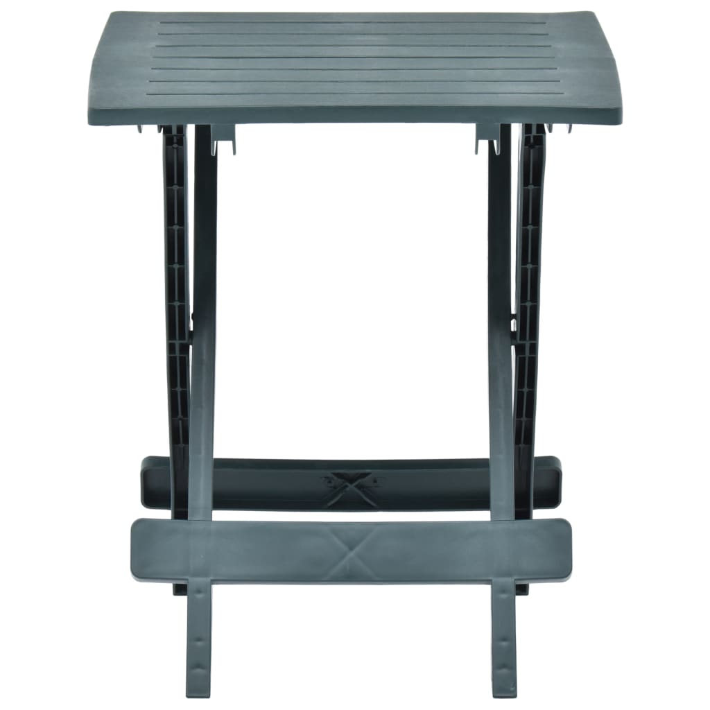 vidaXL Folding Garden Table Green 45x43x50 cm Plastic