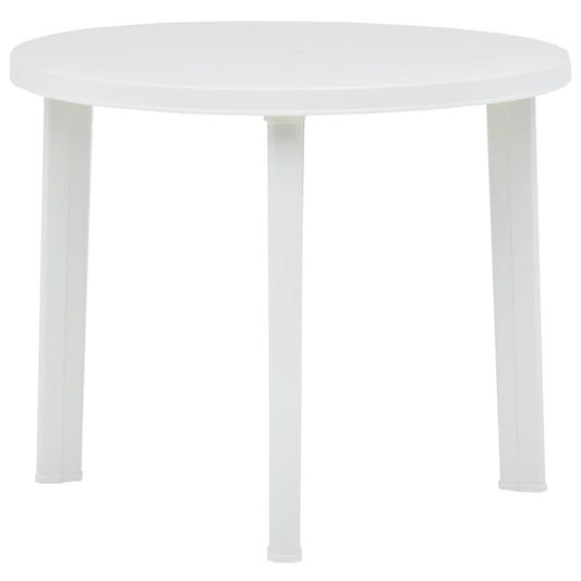 vidaXL Garden Table White 89 cm Plastic