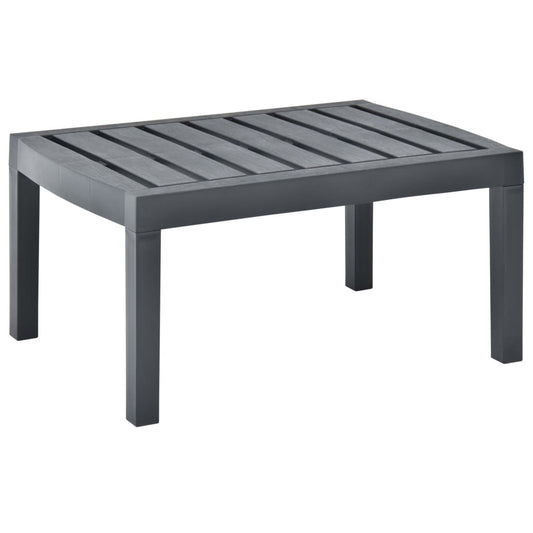 vidaXL Garden Table Anthracite 78x55x38 cm Plastic