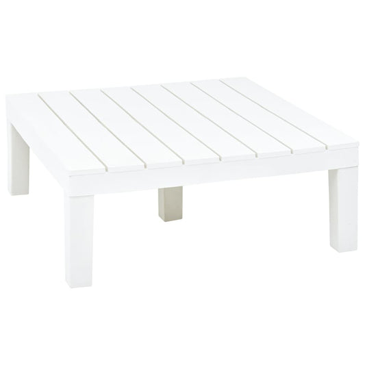 vidaXL Garden Table White 78x78x31 cm Plastic