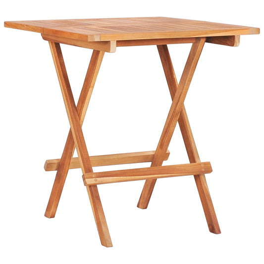 vidaXL Folding Bistro Table 60x60x65 cm Solid Teak Wood at Willow and Wine!