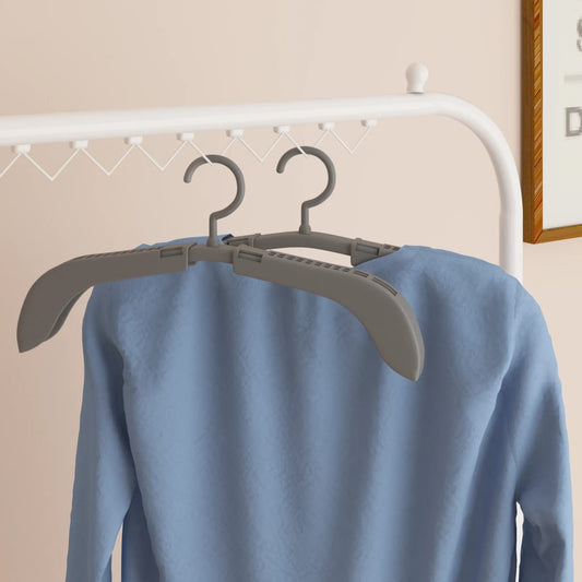 vidaXL Extendable Clothes Hangers 5 pcs Grey at Willow and Wine!