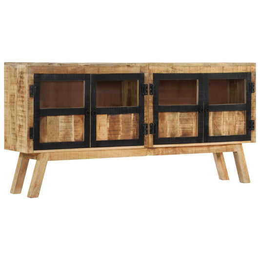 vidaXL Sideboard Brown and Black 160x30x76 cm Solid Wood Mango at Willow and Wine!