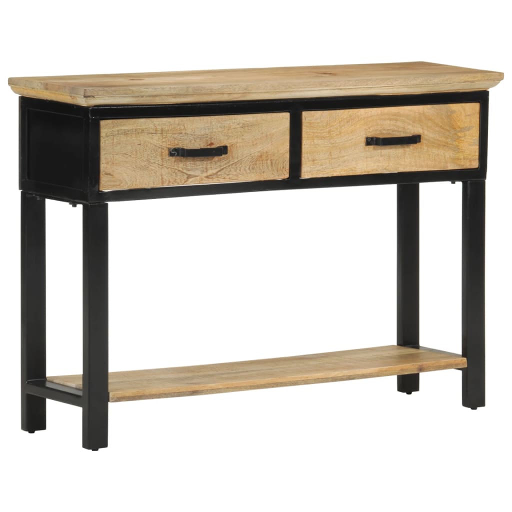 vidaXL Console Table 110x30x75 cm Solid Rough Wood Mango at Willow and Wine!