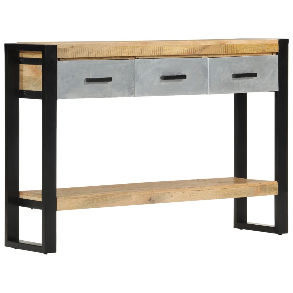 vidaXL Console Table 110x30x76 cm Solid Rough Wood Mango at Willow and Wine!