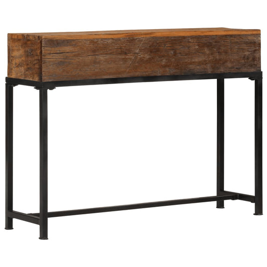 vidaXL Console Table 110x30x80 cm Solid Wood Reclaimed at Willow and Wine!