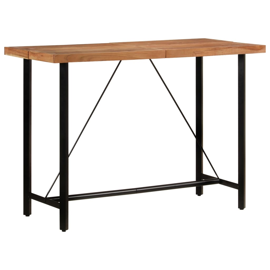 vidaXL Bar Table 150x70x107 cm Solid Wood Acacia and Iron at Willow and Wine!