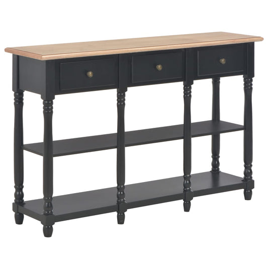 vidaXL Console Table Black 110x30x76cm Engineered Wood at Willow and Wine!