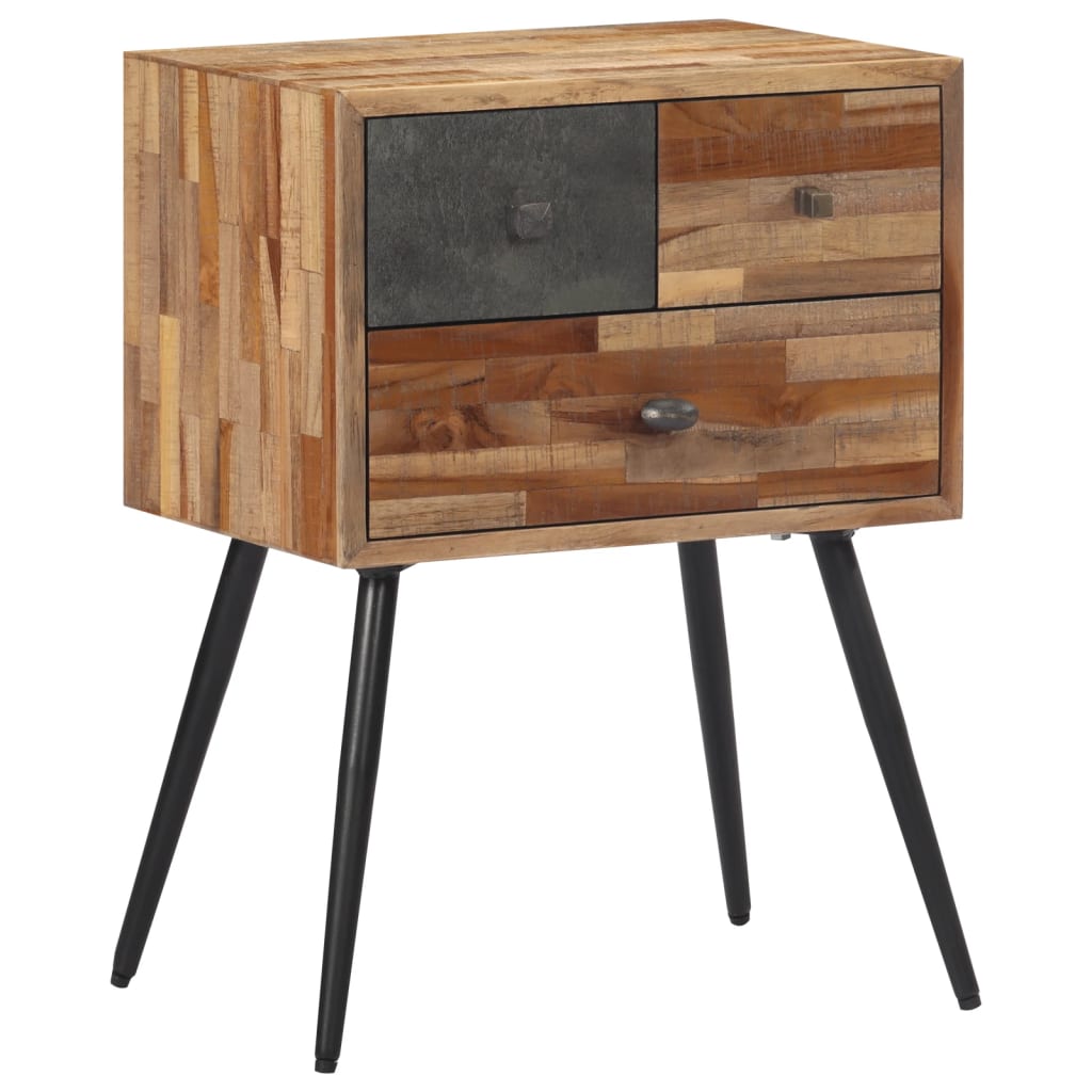 vidaXL Bedside Cabinet 47x31.5x60 cm Solid Wood Teak at Willow and Wine!