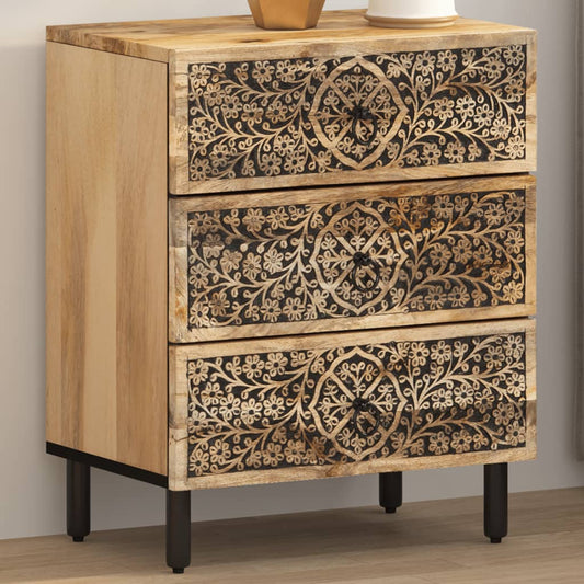 vidaXL Bedside Cabinet 50x33x60 cm Solid Wood Mango at Willow and Wine!