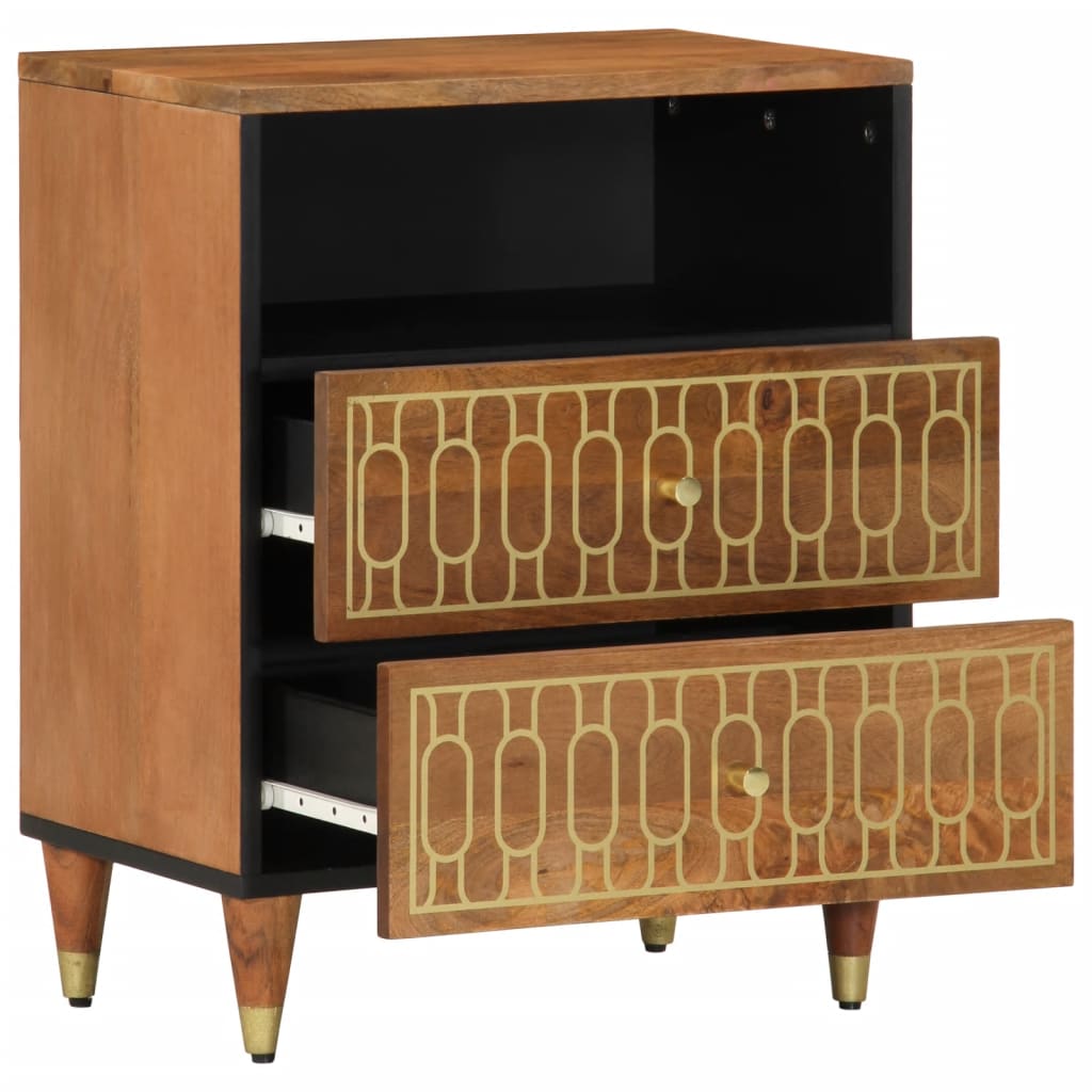 vidaXL Bedside Cabinet 50x33x62 cm Solid Wood Mango