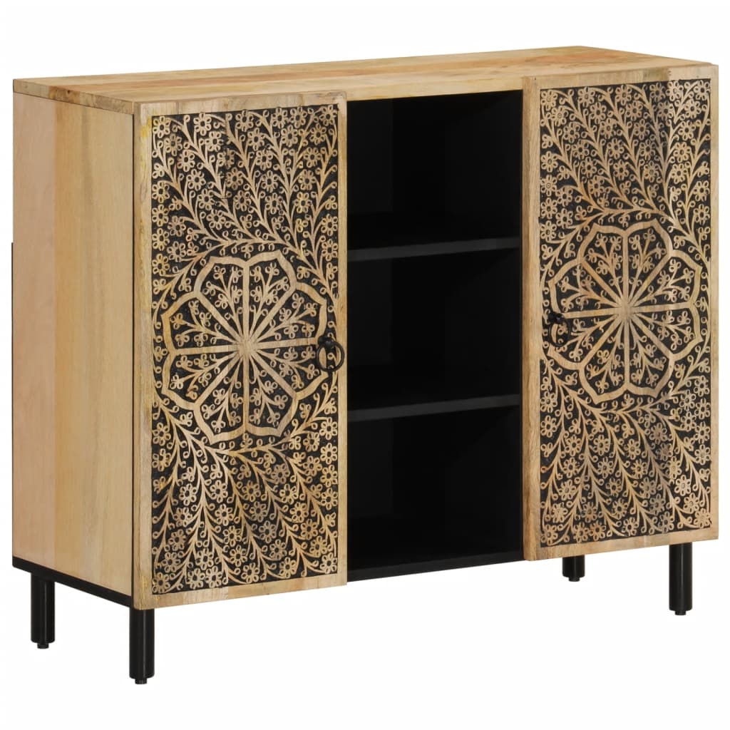 vidaXL Side Cabinet 90x33x75 cm Solid Wood Mango at Willow and Wine!