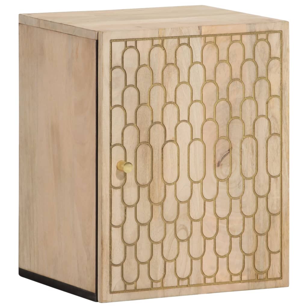 vidaXL Bathroom Wall Cabinet 38x33x48 cm Solid Wood Mango at Willow and Wine!