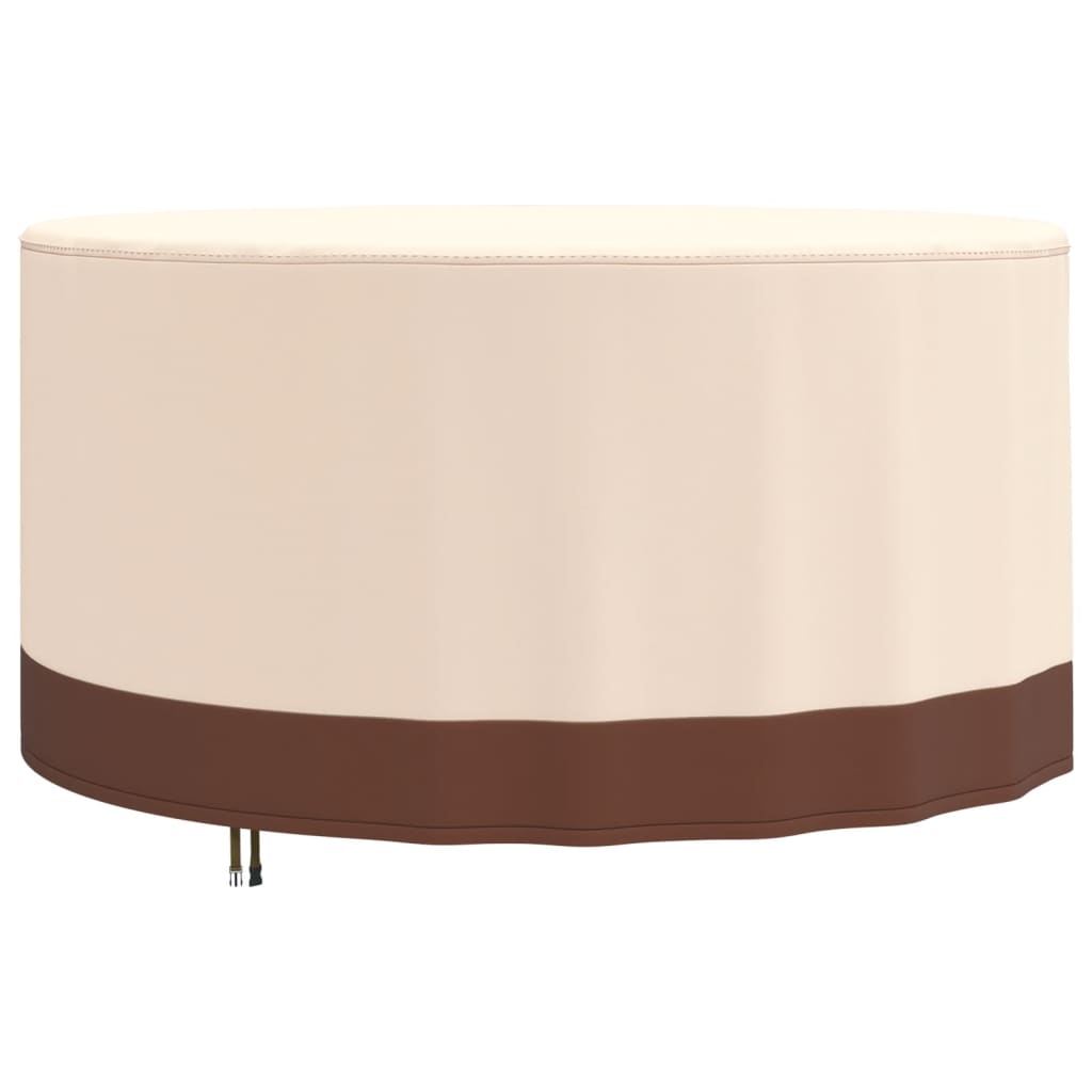 vidaXL Garden Furniture Cover Round Beige Ø 157x71 cm 600D Oxford at Willow and Wine!