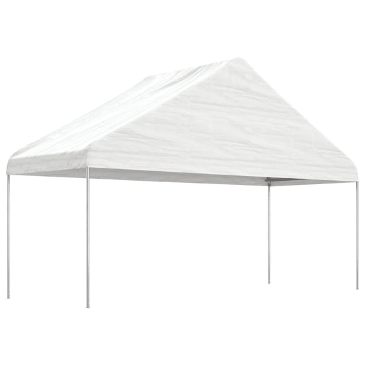 vidaXL Gazebo with Roof White 5.88x2.23x3.75 m Polyethylene at Willow and Wine!