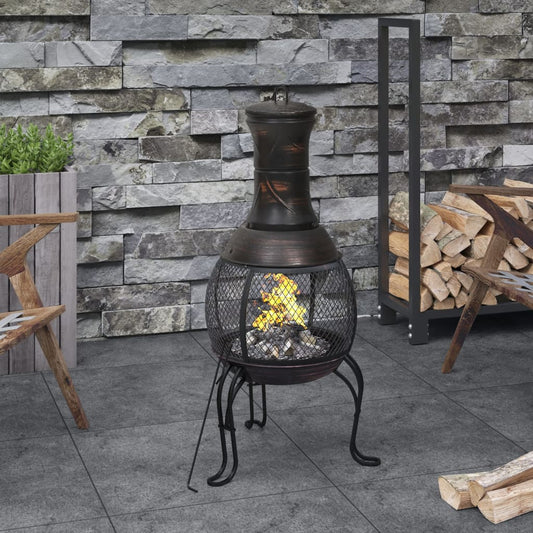 vidaXL Garden Stove with Poker 39x39x90 cm Steel at Willow and Wine!