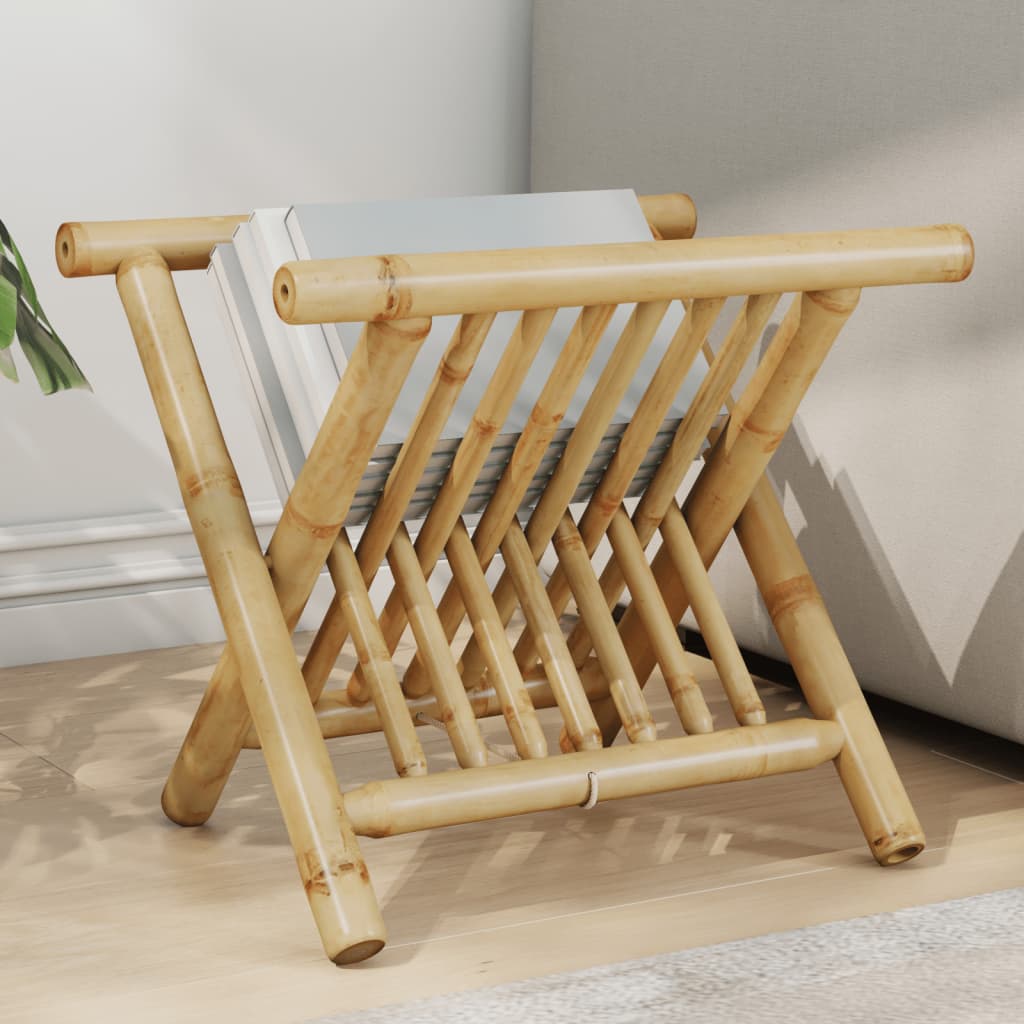 vidaXL Magazine Rack 42x30.5x34.5 cm Bamboo at Willow and Wine!