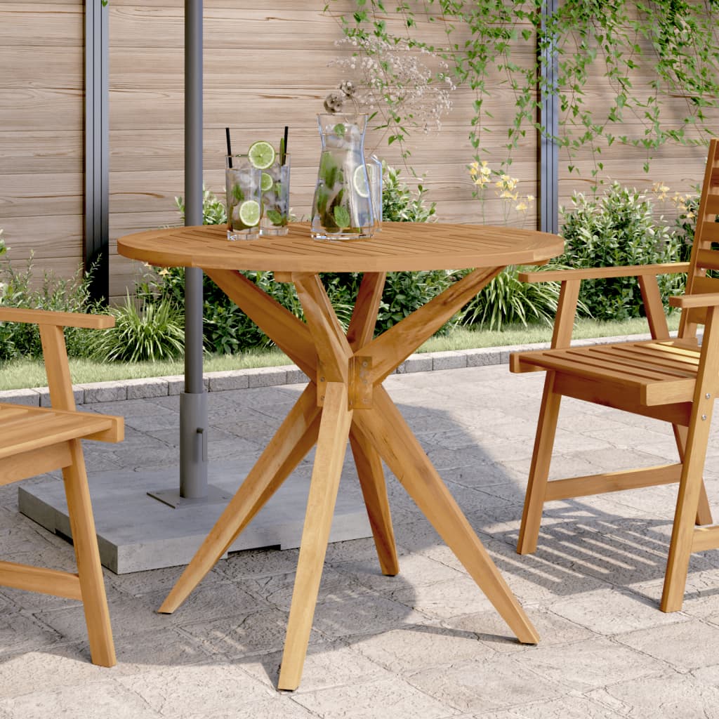 vidaXL Garden Table Round ��85x75 cm Solid Wood Acacia