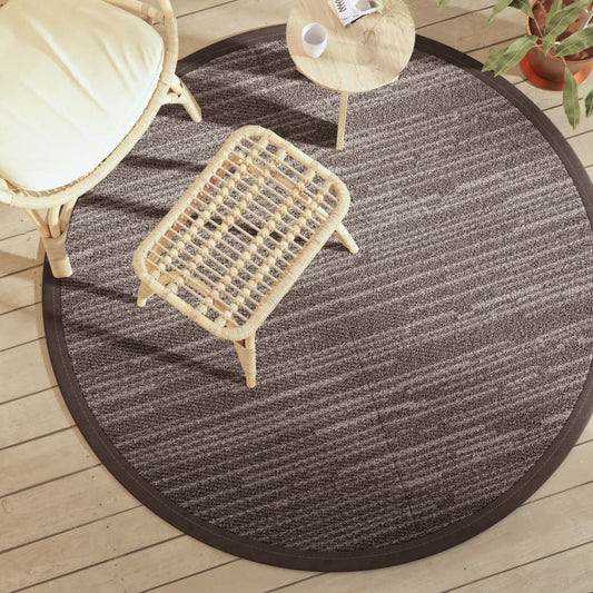 vidaXL Outdoor Carpet Brown Ø160 cm PP at Willow and Wine!