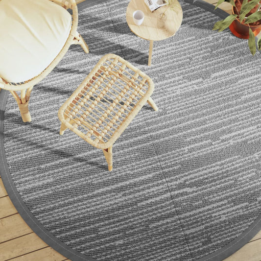 vidaXL Outdoor Carpet Grey Ø200 cm PP at Willow and Wine!