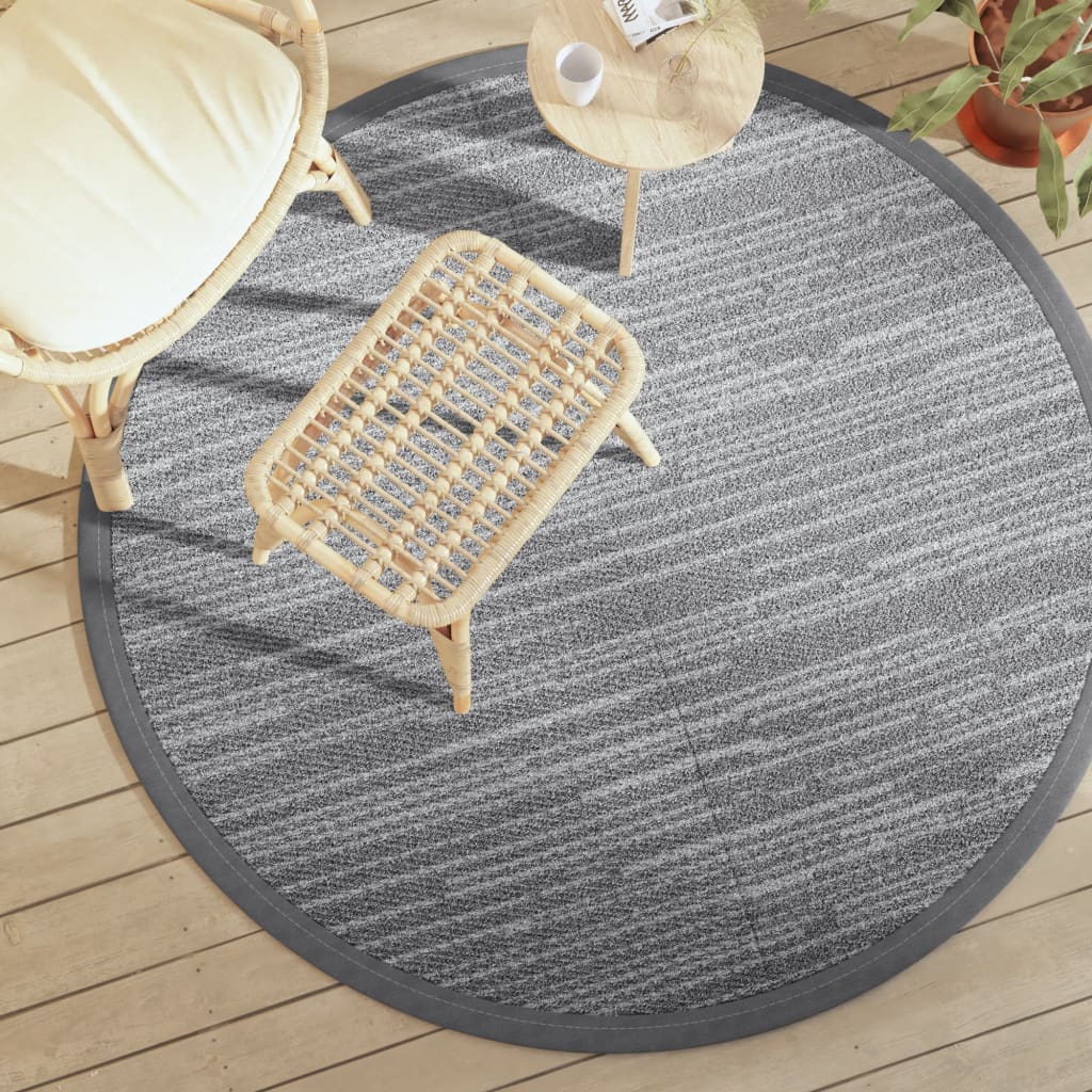 vidaXL Outdoor Carpet Grey Ø160 cm PP at Willow and Wine!