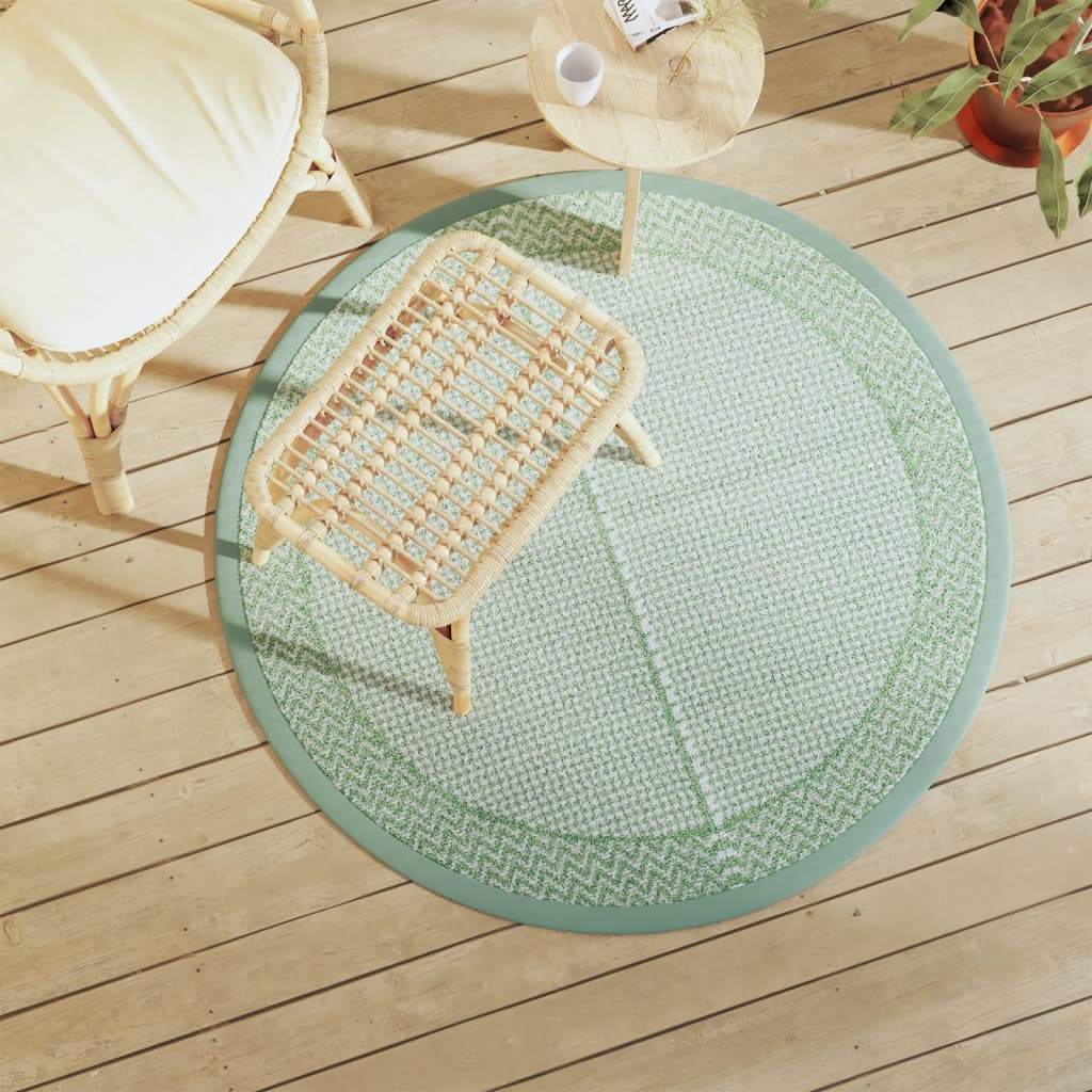 vidaXL Outdoor Carpet Green Ø120 cm PP at Willow and Wine!