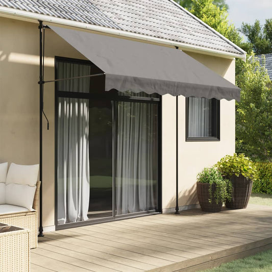 vidaXL Retractable Awning Anthracite 250x150 cm Fabric and Steel at Willow and Wine!