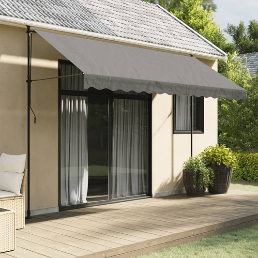 vidaXL Retractable Awning Anthracite 350x150 cm Fabric and Steel at Willow and Wine!