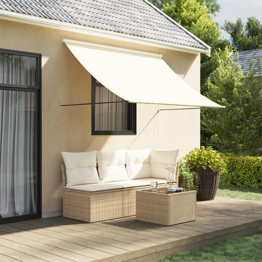 vidaXL Retractable Awning Cream 200x150 cm Fabric and Steel at Willow and Wine!