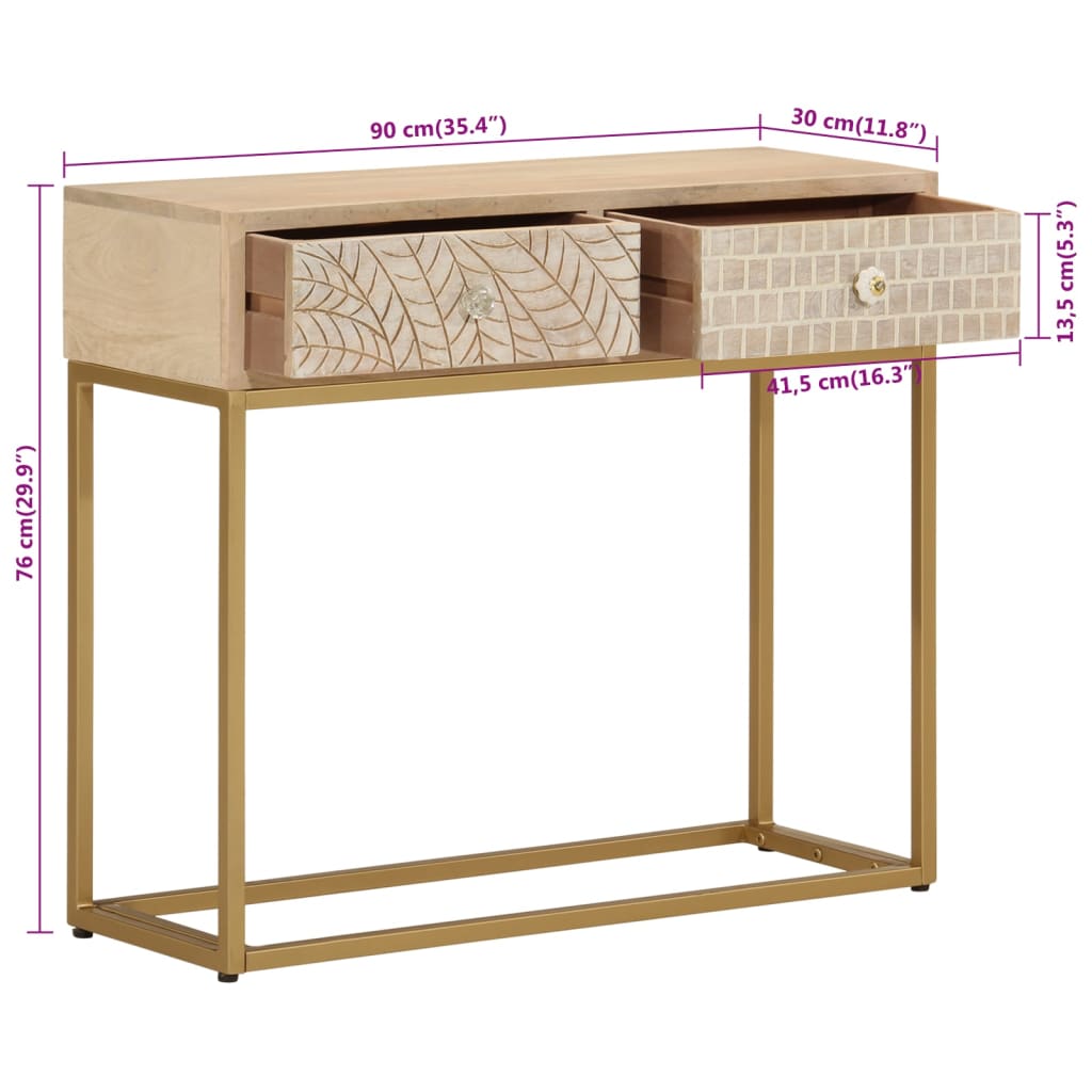 console-table-90x30x76-cm-solid-wood-mango-and-iron-1 At Willow and Wine