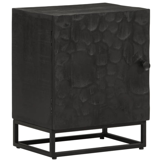 bedside-cabinet-black-40x30x50-cm-solid-wood-mango-and-iron At Willow and Wine