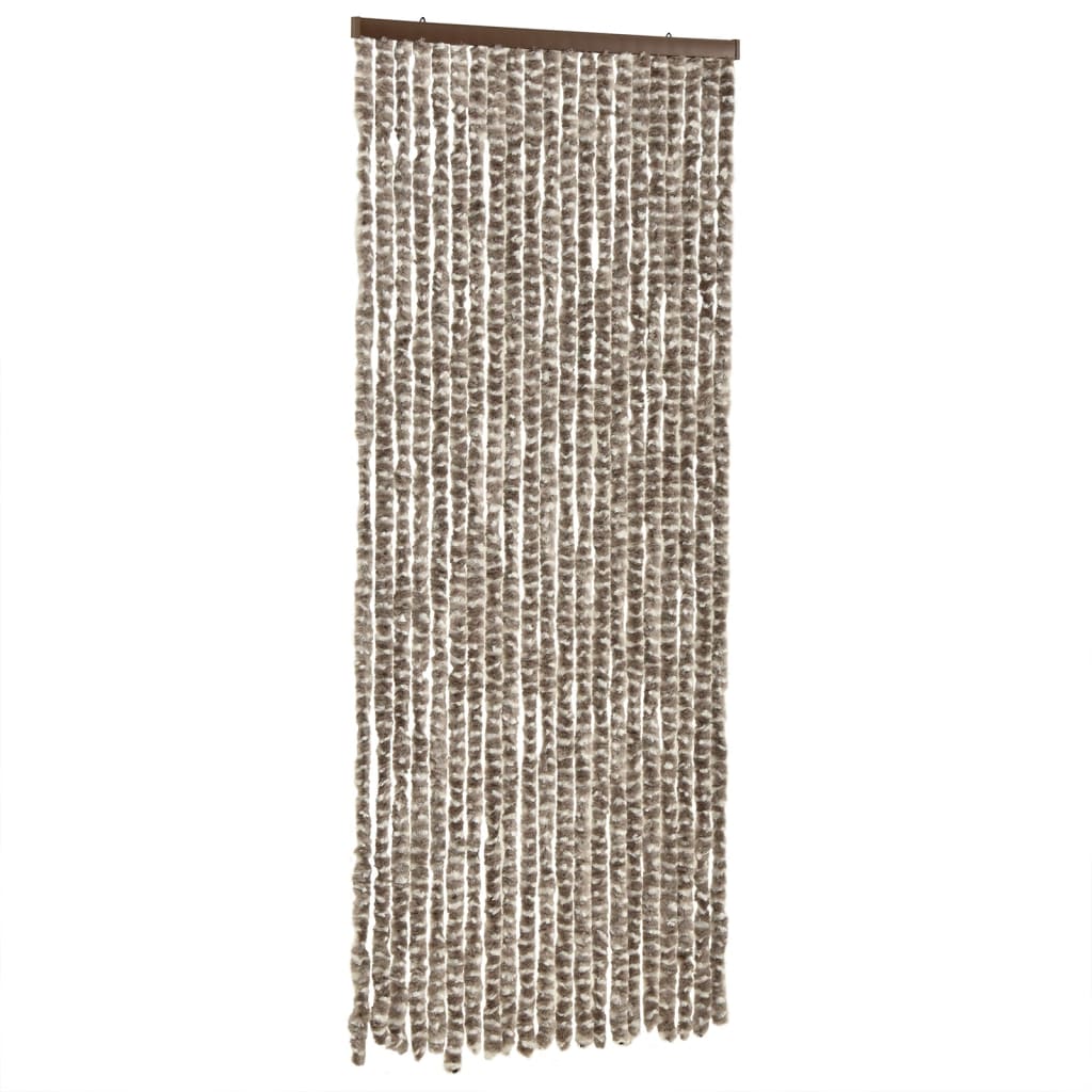 fly-curtain-taupe-and-white-100x230-cm-chenille At Willow and Wine