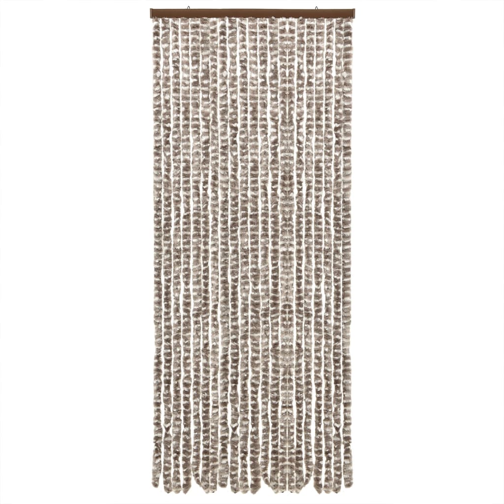 fly-curtain-taupe-and-white-100x230-cm-chenille At Willow and Wine