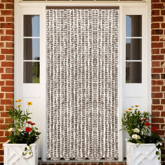 fly-curtain-taupe-and-white-100x200-cm-chenille At Willow and Wine