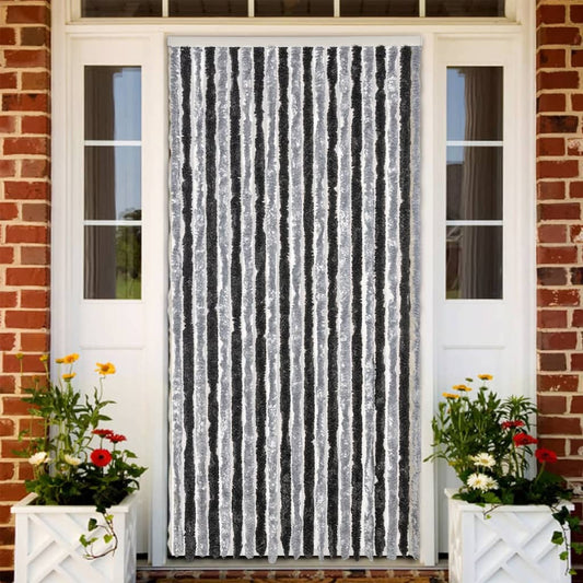 fly-curtain-grey-and-black-100x220-cm-chenille At Willow and Wine