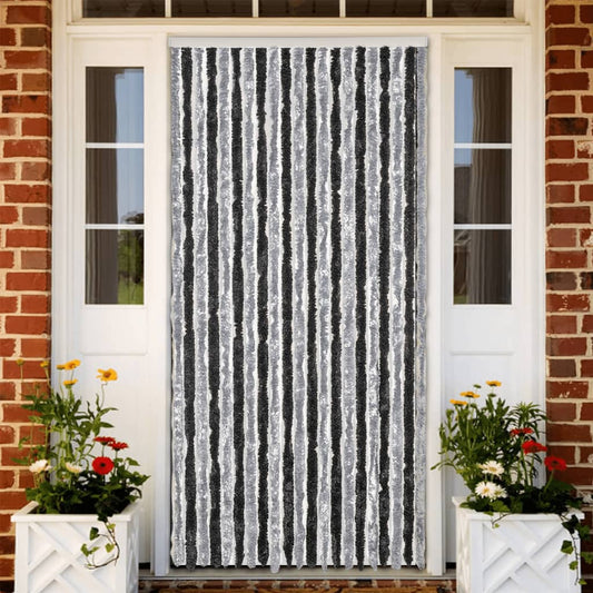 fly-curtain-grey-and-black-100x230-cm-chenille At Willow and Wine