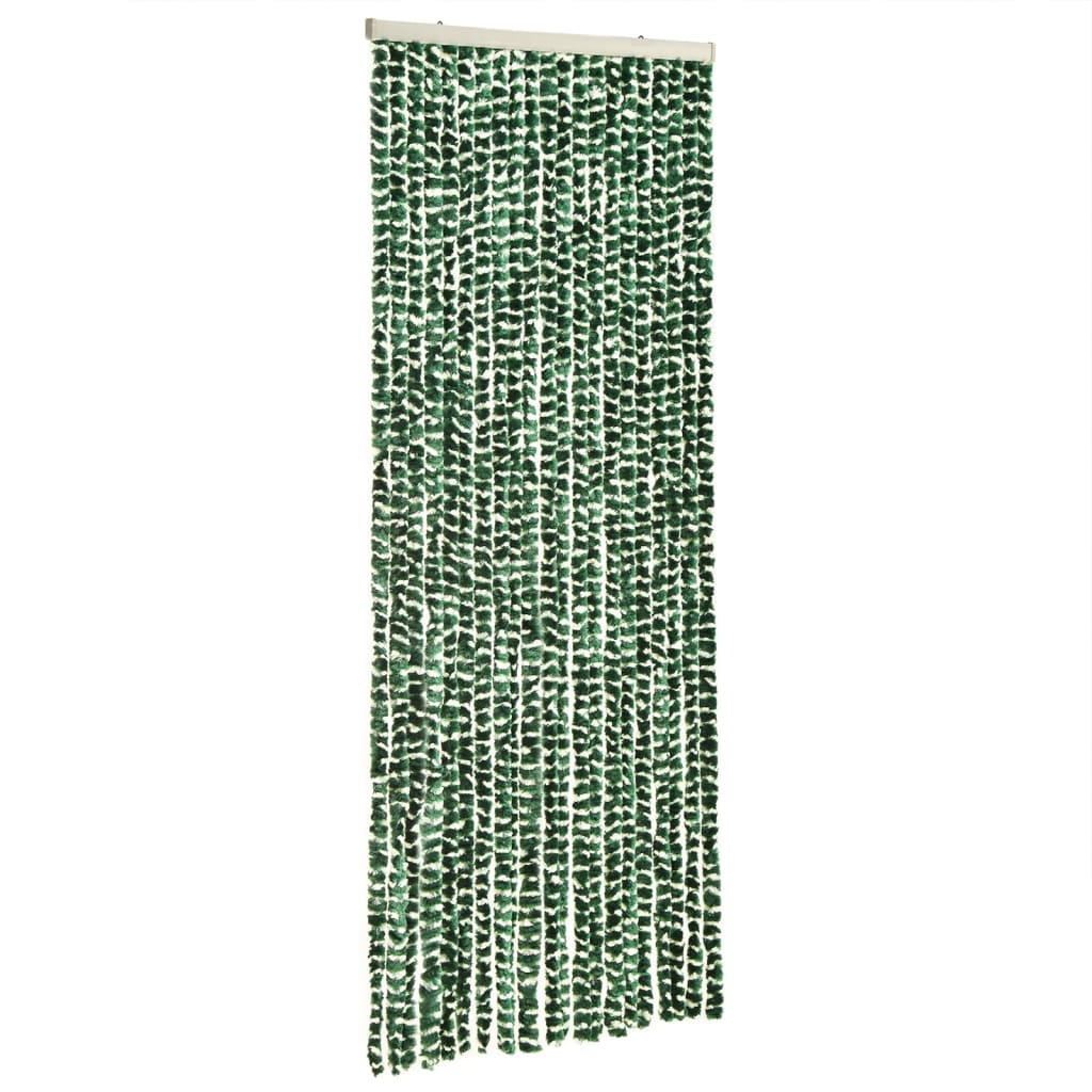 fly-curtain-green-and-white-100x230-cm-chenille At Willow and Wine