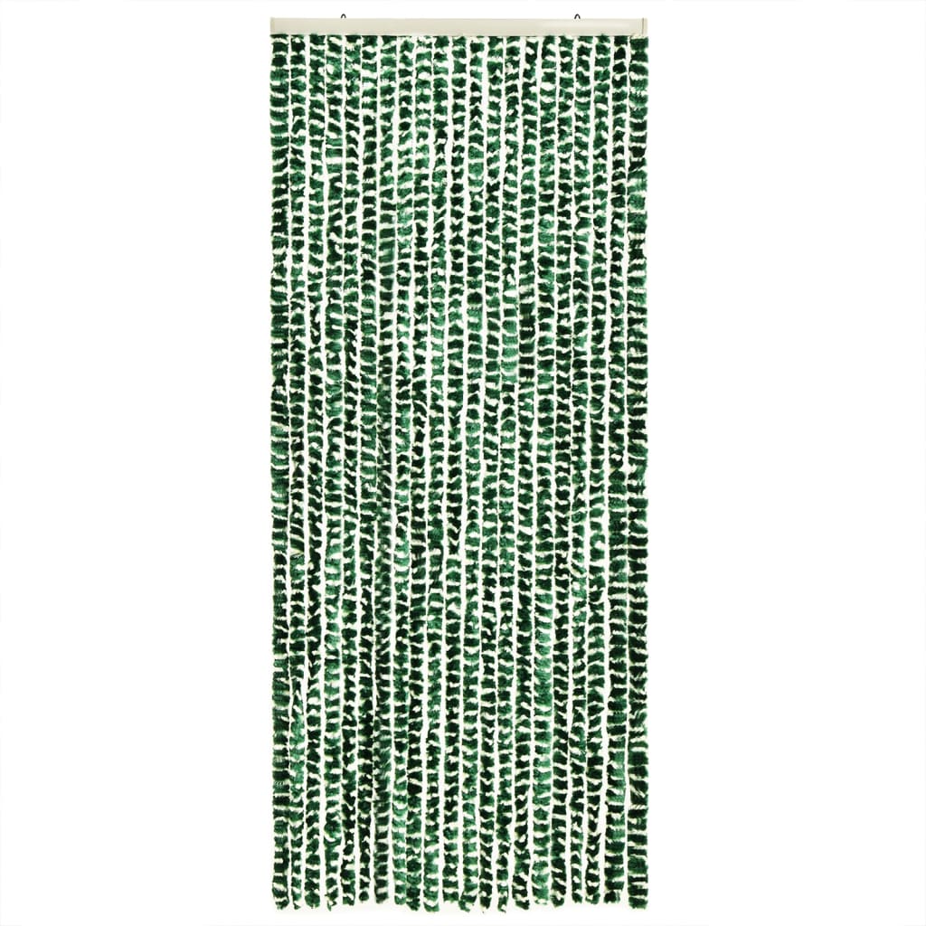 fly-curtain-green-and-white-100x230-cm-chenille At Willow and Wine