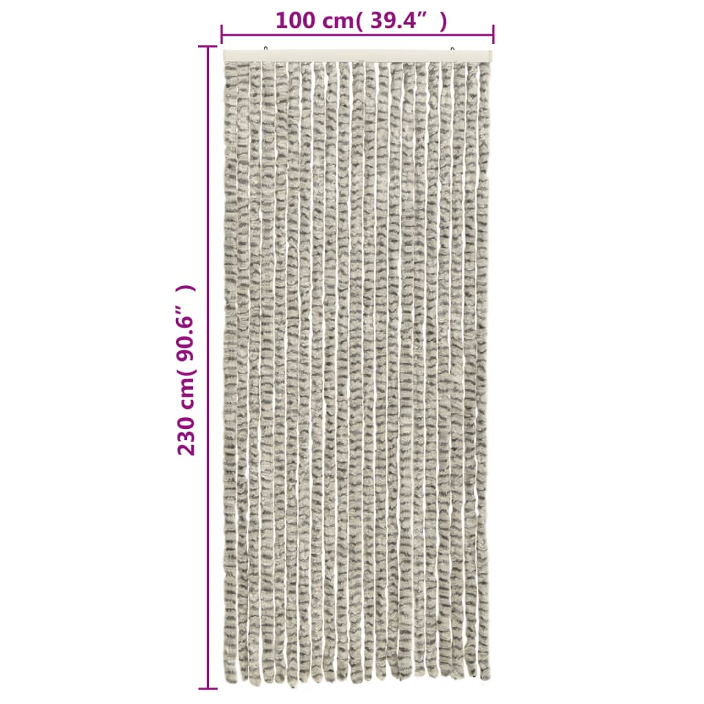 fly-curtain-light-grey-and-dark-grey-100x230-cm-chenille At Willow and Wine