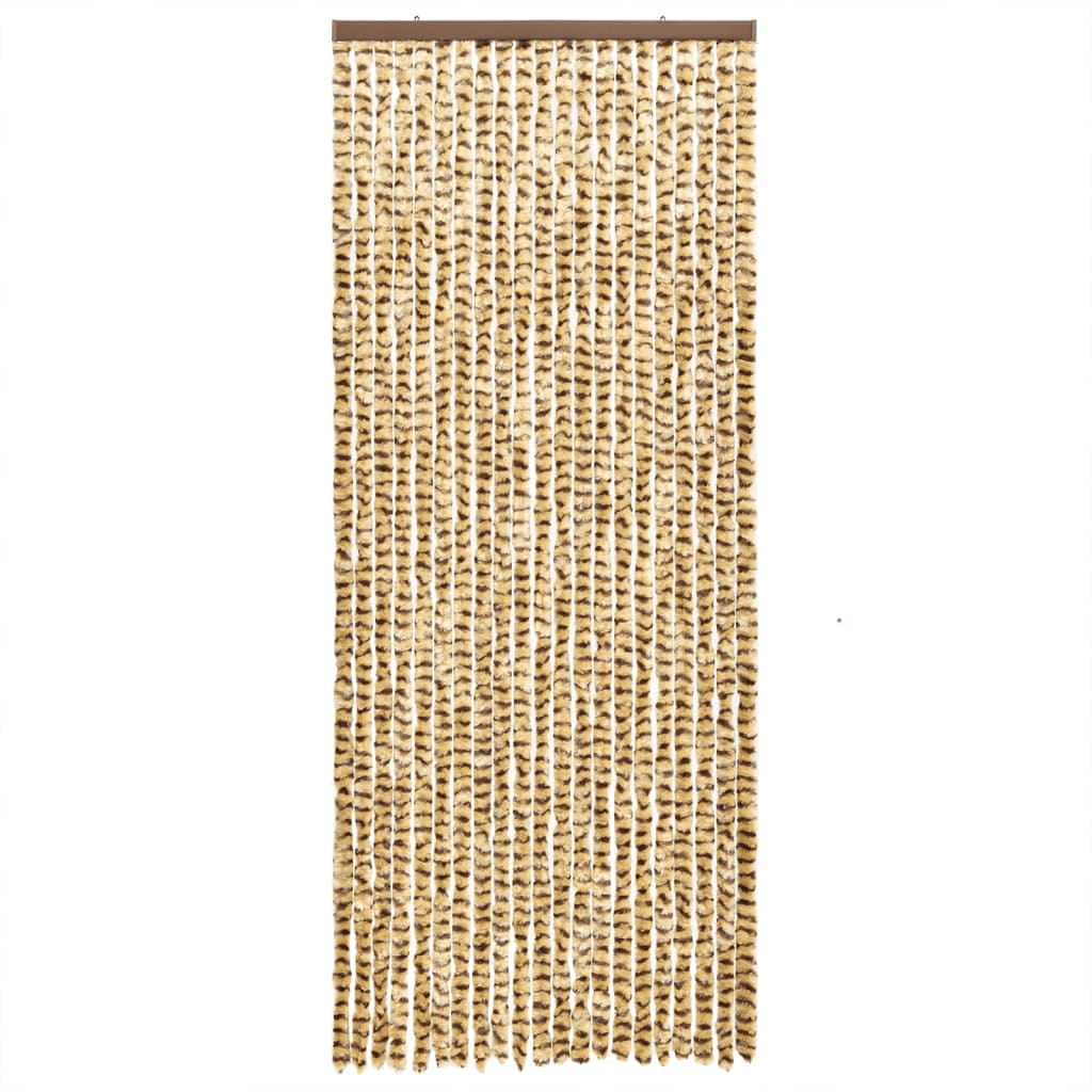 fly-curtain-beige-and-brown-100x230-cm-chenille At Willow and Wine