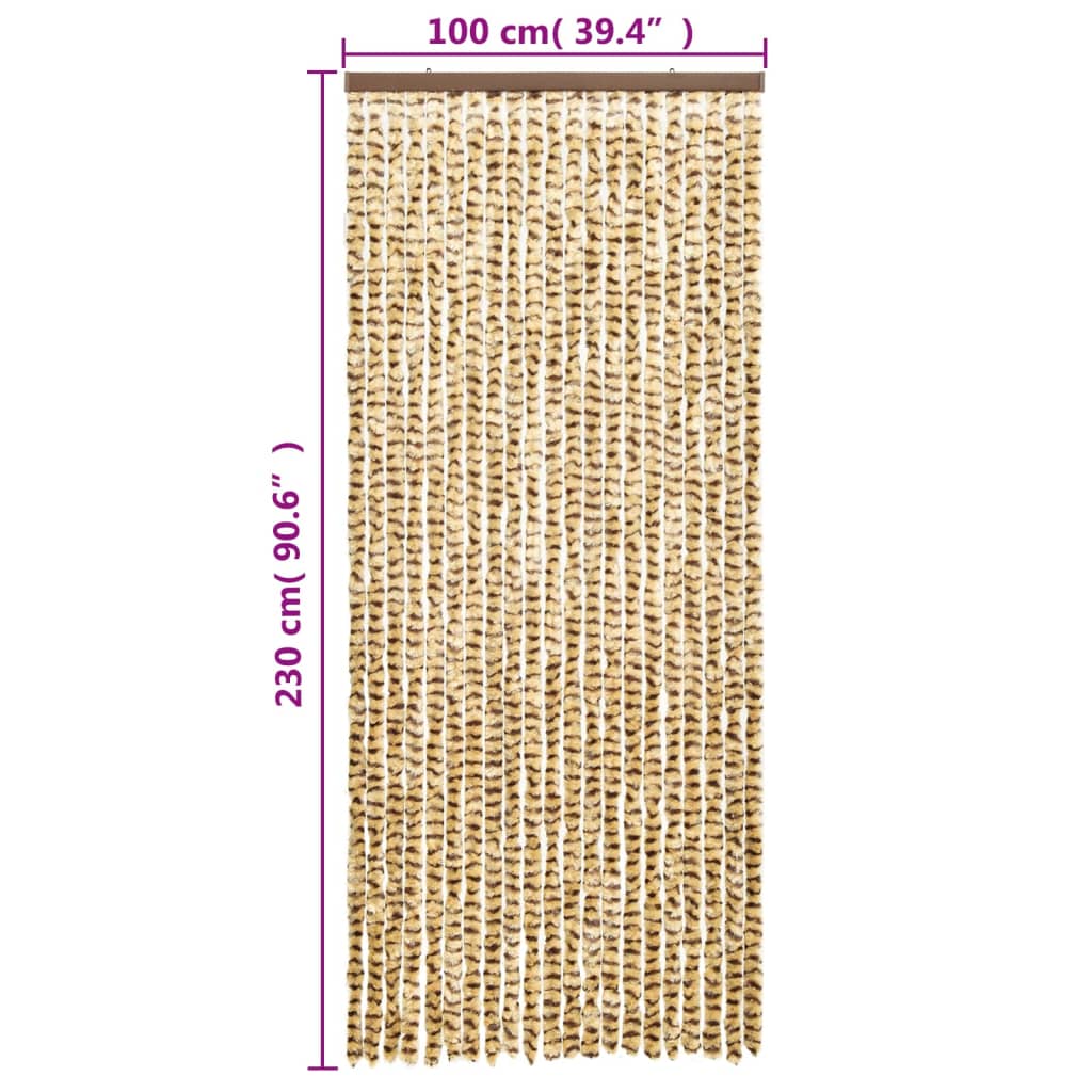 fly-curtain-beige-and-brown-100x230-cm-chenille At Willow and Wine