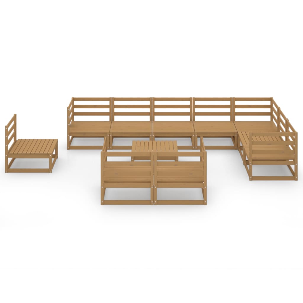 11-piece-garden-lounge-set-honey-brown-solid-pinewood-2 At Willow and Wine