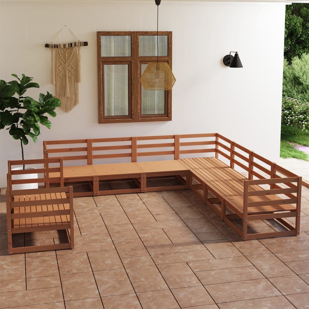 9-piece-garden-lounge-set-honey-brown-solid-pinewood-8 At Willow and Wine