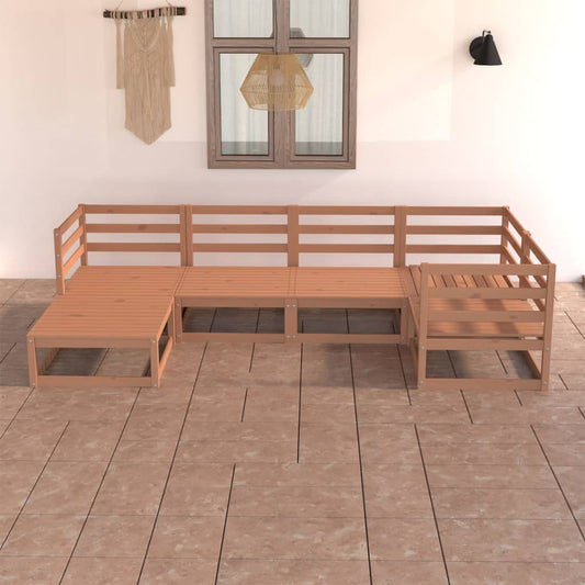 6-piece-garden-lounge-set-honey-brown-solid-pinewood-2 At Willow and Wine