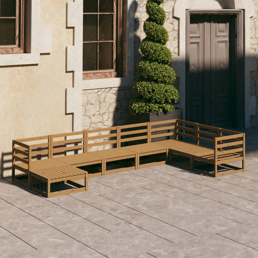 8-piece-garden-lounge-set-honey-brown-solid-pinewood-9 At Willow and Wine